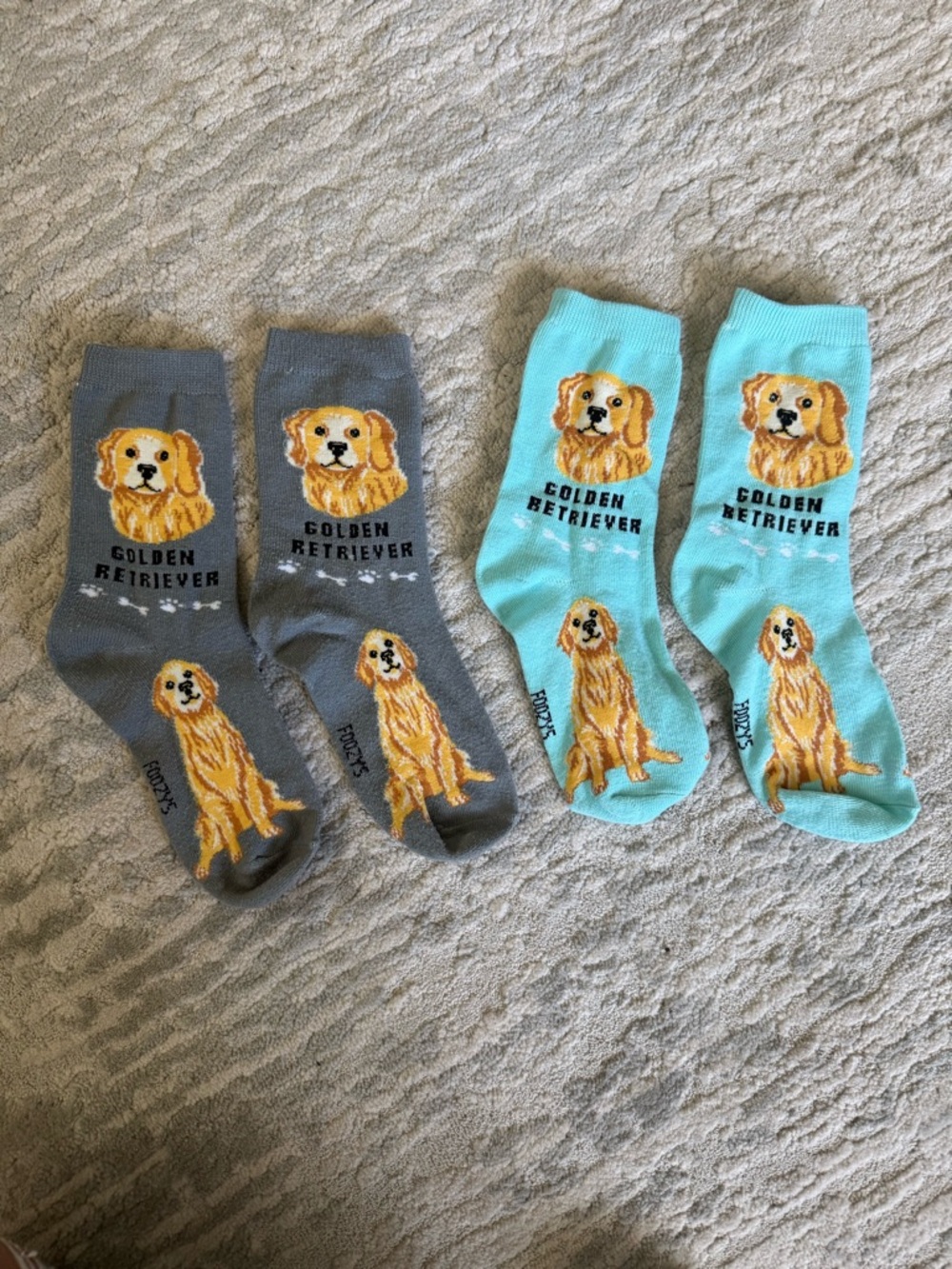 2 Pair Golden Retriever Graphic Socks